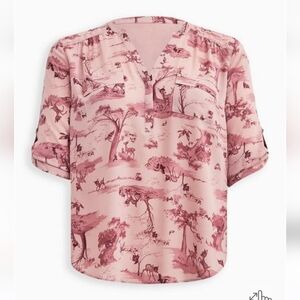 🆕️🐇🦌DISNEY BAMBI HARPER LIGHTWEIGHT GEORGETTE PULL OVER BLOUSE🦌🐇